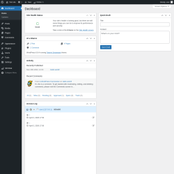 Page screenshot: Dashboard &lsaquo; Test site &mdash; WordPress