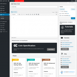 Page screenshot: Coins → Add New