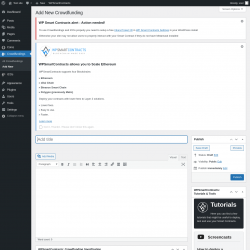 Page screenshot: Crowdfundings → Add New