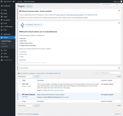 Page screenshot: Plugins ‹ Test site — WordPress