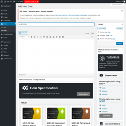 Page screenshot: Coins → Add New