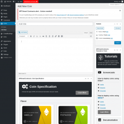 Page screenshot: Coins → Add New