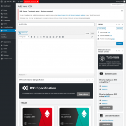 Page screenshot: ICOs → Add New