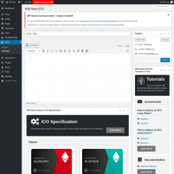 Page screenshot: ICOs → Add New