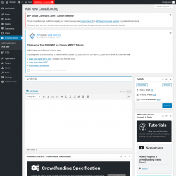 Page screenshot: Crowdfundings → Add New