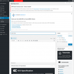 Page screenshot: ICOs → Add New