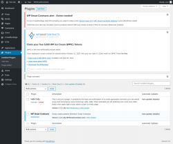 Page screenshot: Plugins ‹ Test site — WordPress
