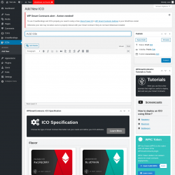 Page screenshot: ICOs → Add New