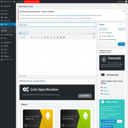 Page screenshot: Coins → Add New