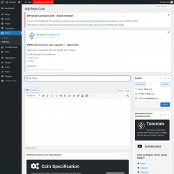 Page screenshot: Coins → Add New