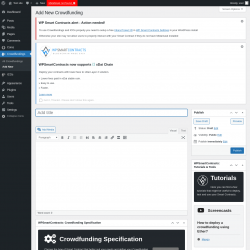 Page screenshot: Crowdfundings → Add New