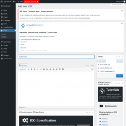Page screenshot: ICOs → Add New