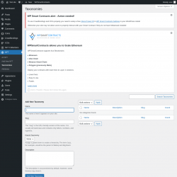 Page screenshot: NFT → Taxonomies