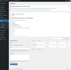 Page screenshot: NFT → Attributes