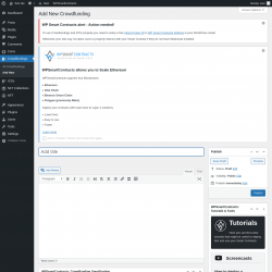 Page screenshot: Crowdfundings → Add New