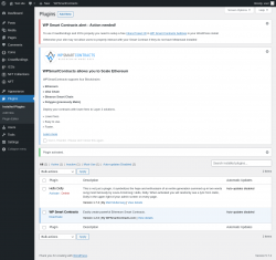 Page screenshot: Plugins ‹ Test site — WordPress
