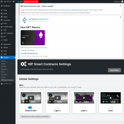 Page screenshot: Settings → WP Smart Contracts