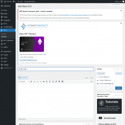 Page screenshot: ICOs → Add New