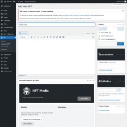 Page screenshot: NFT → Add New NFT