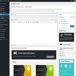 Page screenshot: Coins → Add New