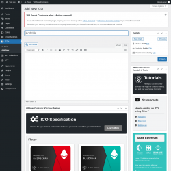 Page screenshot: ICOs → Add New
