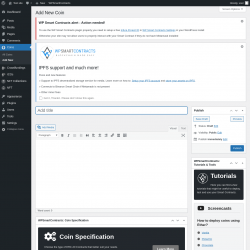 Page screenshot: Coins → Add New