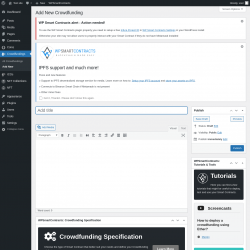 Page screenshot: Crowdfundings → Add New