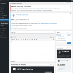 Page screenshot: NFT Collections → Add New Collection