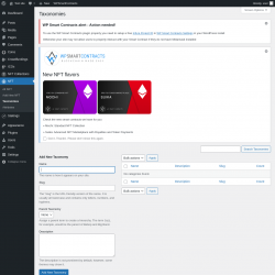 Page screenshot: NFT → Taxonomies