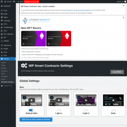Page screenshot: Settings → WP Smart Contracts