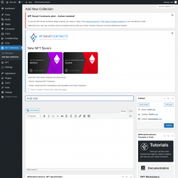 Page screenshot: NFT Collections → Add New Collection