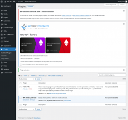 Page screenshot: Plugins ‹ Test site — WordPress