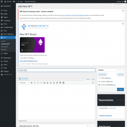 Page screenshot: NFT → Add New NFT