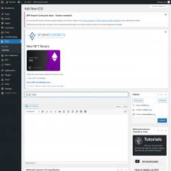 Page screenshot: ICOs → Add New