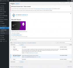 Page screenshot: Plugins ‹ Test site — WordPress