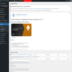 Page screenshot: NFT → Taxonomies