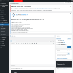 Page screenshot: NFT → Add New NFT