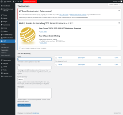 Page screenshot: NFT → Taxonomies