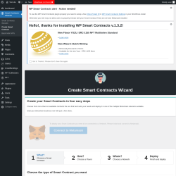 Page screenshot: Smart Contracts Wizards → Create Smart Contract
