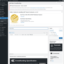 Page screenshot: Crowdfundings → Add New