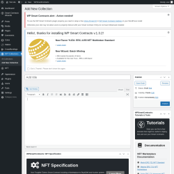 Page screenshot: NFT Collections → Add New Collection