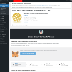 Page screenshot: Smart Contracts Wizards → Create Smart Contract