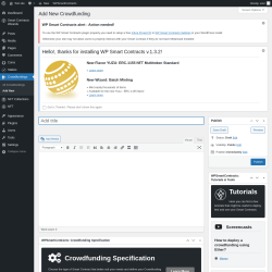 Page screenshot: Crowdfundings → Add New