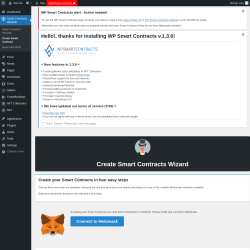 Page screenshot: Smart Contracts Wizards → Create Smart Contract