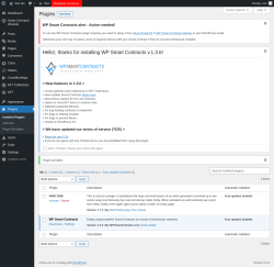 Page screenshot: Plugins ‹ Test site — WordPress