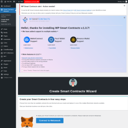 Page screenshot: Smart Contracts Wizards → Create Smart Contract