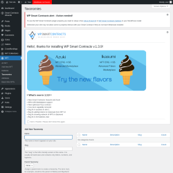 Page screenshot: NFT → Taxonomies