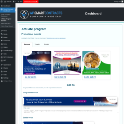 Page screenshot: Smart Contracts Dashboard → Affiliate Program Banners
