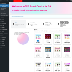 Page screenshot: Smart Contracts Dashboard → Admin Setup Wizard