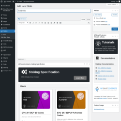 Page screenshot: Stakes → Add New Stake